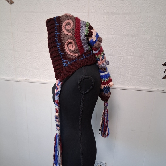 Festival Hat, Witch Hood, Wizard, Druid Fae, Elf, Whimsical, Cowl, Oversized - Picture 8 of 9